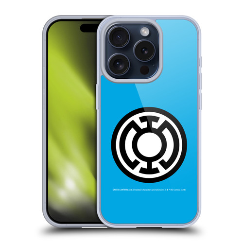 Green Lantern DC Comics Lantern Corps Blue Soft Gel Case for Apple iPhone 15 Pro