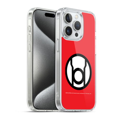 Green Lantern DC Comics Lantern Corps Red Soft Gel Case for Apple iPhone 15 Pro & MagSafe