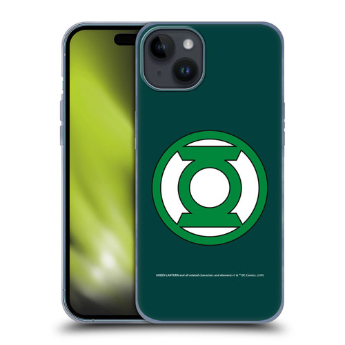 Green Lantern DC Comics Logos Classic 2 Soft Gel Case for Apple iPhone 15 Plus