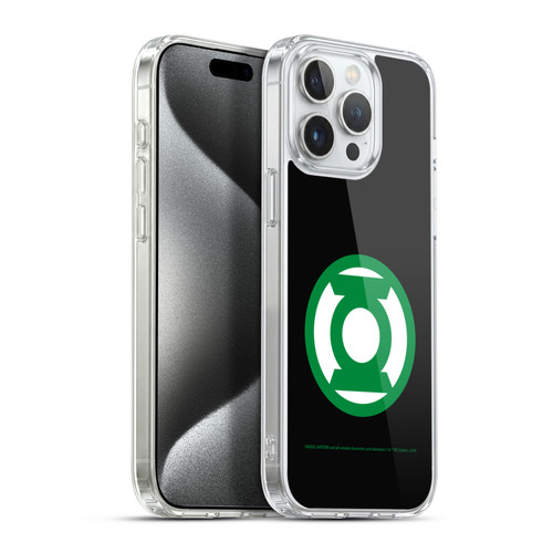 Green Lantern DC Comics Logos Black Soft Gel Case for Apple iPhone 15 Pro Max & MagSafe