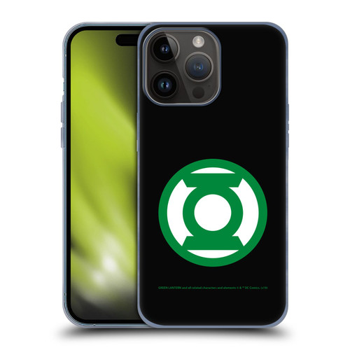 Green Lantern DC Comics Logos Black Soft Gel Case for Apple iPhone 15 Pro Max