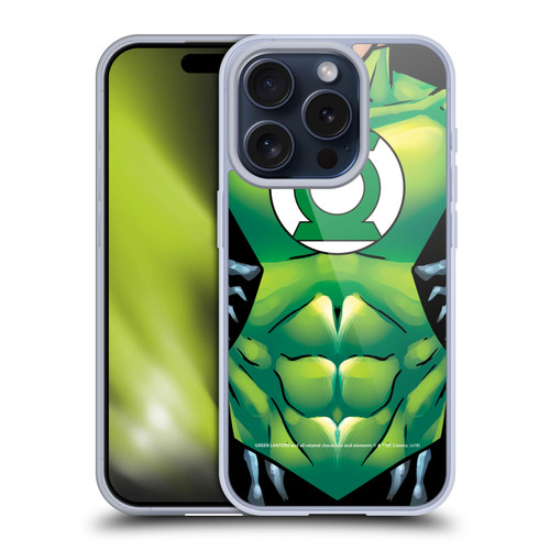 Green Lantern DC Comics Logos Uniform Soft Gel Case for Apple iPhone 15 Pro