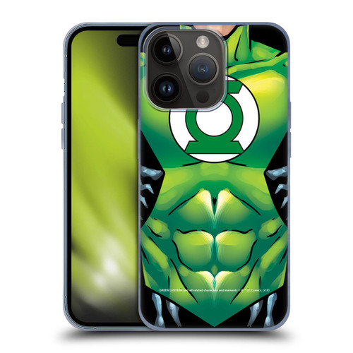 Green Lantern DC Comics Logos Uniform Soft Gel Case for Apple iPhone 15 Pro