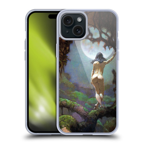 Frank Frazetta Fantasy Moons Rapture Soft Gel Case for Apple iPhone 15 Plus