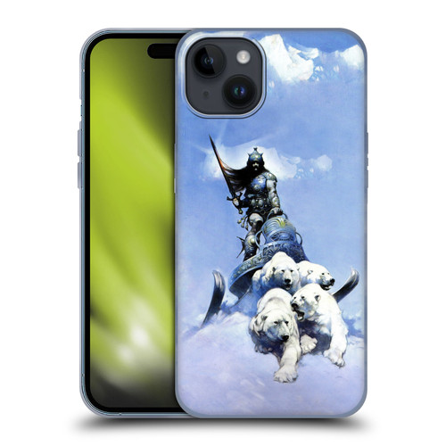 Frank Frazetta Fantasy Silver Warrior Soft Gel Case for Apple iPhone 15 Plus