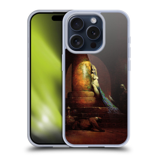 Frank Frazetta Fantasy Egyptian Queen Soft Gel Case for Apple iPhone 15 Pro