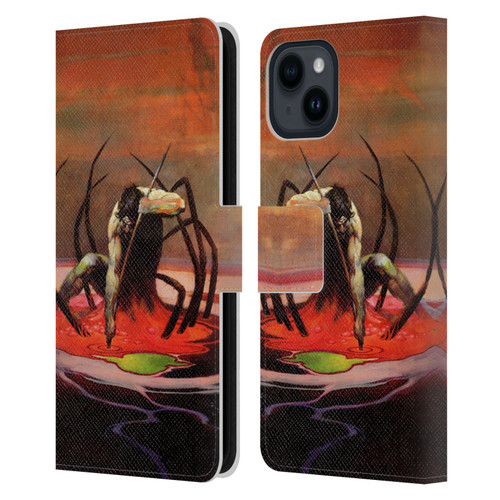 Frank Frazetta Fantasy The Spider King Leather Book Wallet Case Cover For Apple iPhone 15
