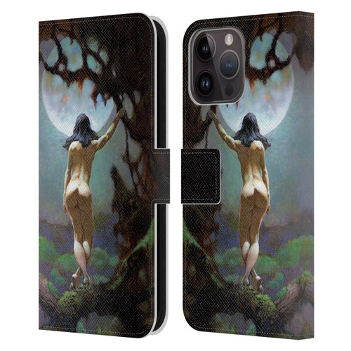 Frank Frazetta Fantasy Moons Rapture Leather Book Wallet Case Cover For Apple iPhone 15 Pro Max