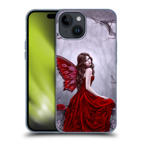 Rachel Anderson Fairies Winter Rose Soft Gel Case for Apple iPhone 15