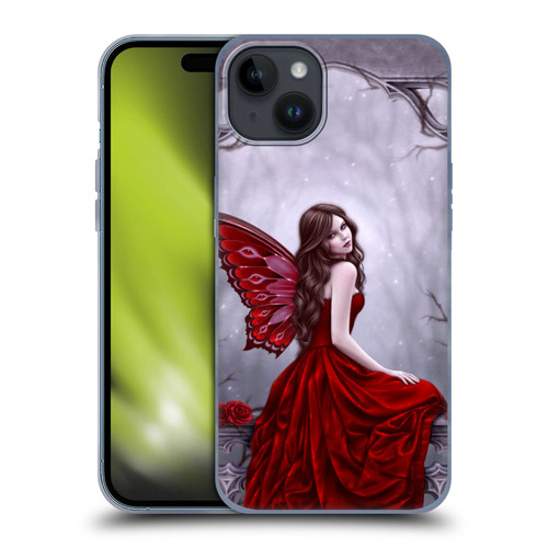 Rachel Anderson Fairies Winter Rose Soft Gel Case for Apple iPhone 15 Plus