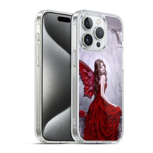 Rachel Anderson Fairies Winter Rose Soft Gel Case for Apple iPhone 15 Pro & MagSafe