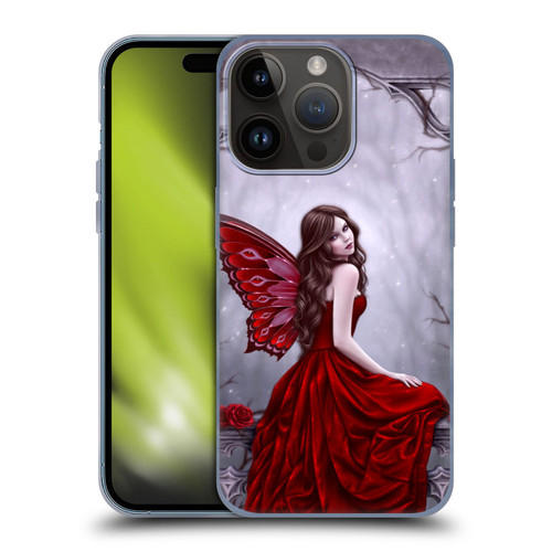 Rachel Anderson Fairies Winter Rose Soft Gel Case for Apple iPhone 15 Pro