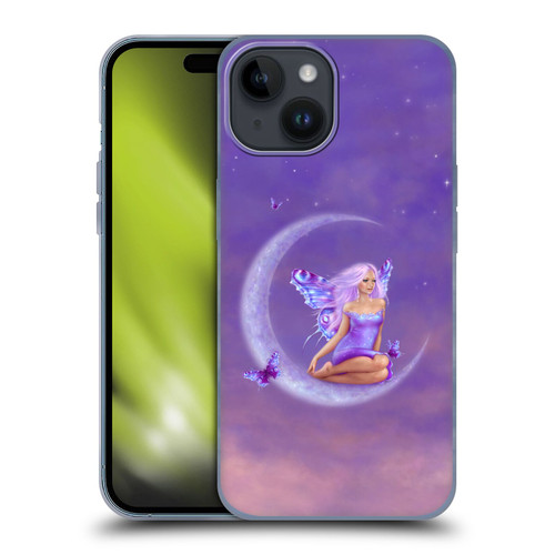 Rachel Anderson Pixies Lavender Moon Soft Gel Case for Apple iPhone 15