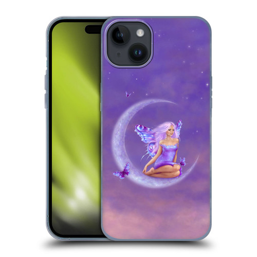 Rachel Anderson Pixies Lavender Moon Soft Gel Case for Apple iPhone 15 Plus