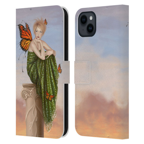 Rachel Anderson Fairies Sunrise Leather Book Wallet Case Cover For Apple iPhone 15 Plus