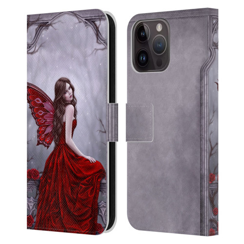 Rachel Anderson Fairies Winter Rose Leather Book Wallet Case Cover For Apple iPhone 15 Pro Max