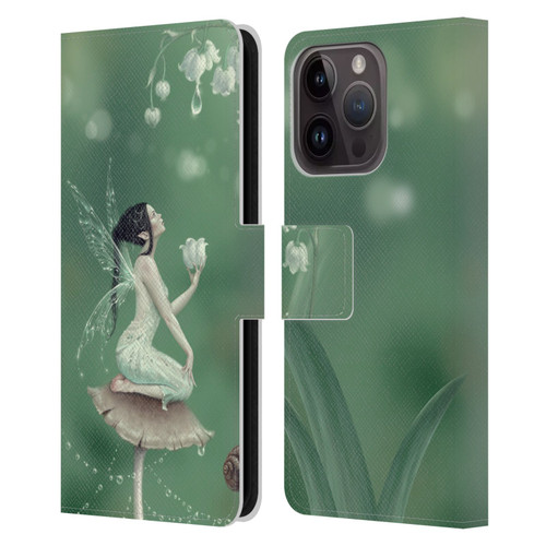 Rachel Anderson Pixies Lily Of The Valley Leather Book Wallet Case Cover For Apple iPhone 15 Pro