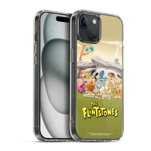 The Flintstones Characters Stone House Soft Gel Case for Apple iPhone 15 Plus & MagSafe