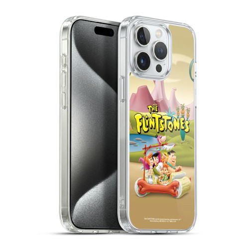 The Flintstones Characters Stone Car Soft Gel Case for Apple iPhone 15 Pro Max & MagSafe