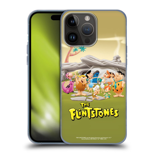 The Flintstones Characters Stone House Soft Gel Case for Apple iPhone 15 Pro Max