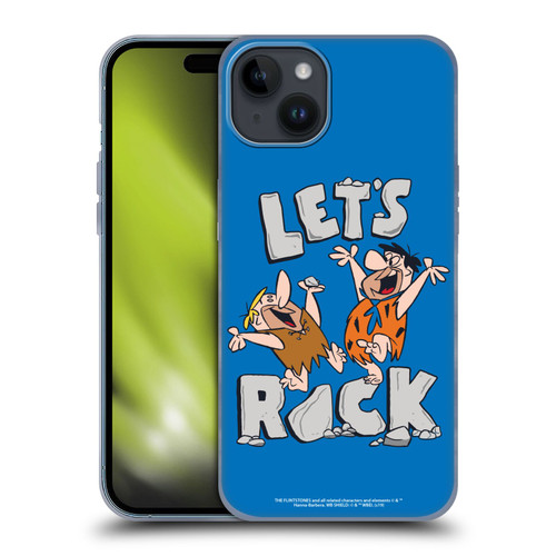 The Flintstones Graphics Fred And Barney Soft Gel Case for Apple iPhone 15 Plus