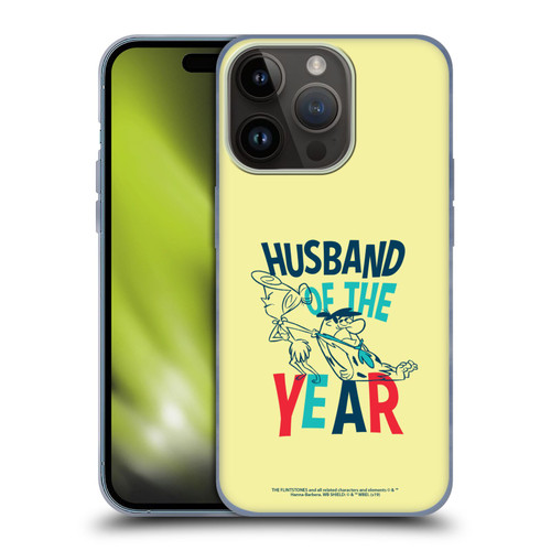 The Flintstones Graphics Husband Of The Year Soft Gel Case for Apple iPhone 15 Pro