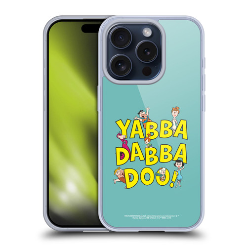 The Flintstones Graphics Yabba-Dabba-Doo Soft Gel Case for Apple iPhone 15 Pro