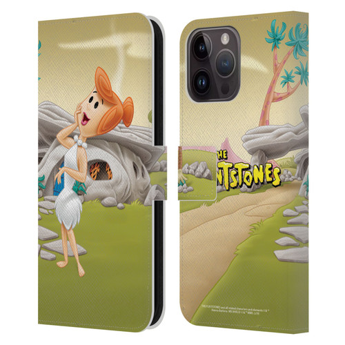 The Flintstones Characters Wilma Flintstones Leather Book Wallet Case Cover For Apple iPhone 15 Pro Max