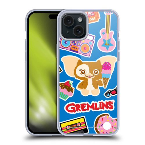 Gremlins Graphics Sticker Print Soft Gel Case for Apple iPhone 15 Plus & MagSafe
