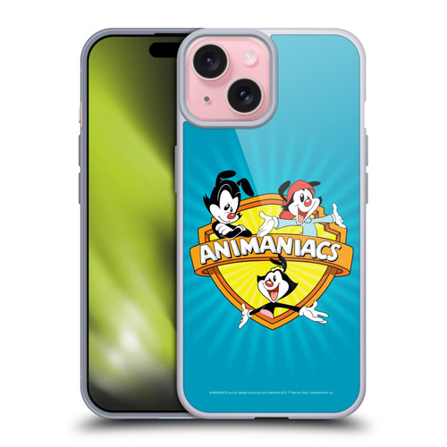 Animaniacs Graphics Logo Soft Gel Case for Apple iPhone 15