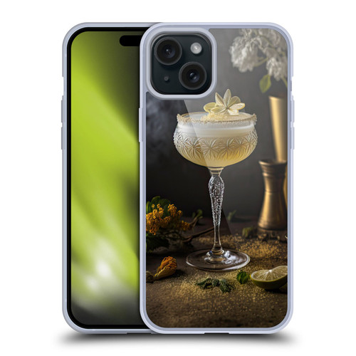Spacescapes Cocktails Summertime, Margarita Soft Gel Case for Apple iPhone 15 Plus