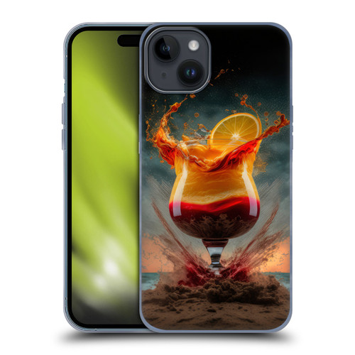 Spacescapes Cocktails Summer On The Beach Soft Gel Case for Apple iPhone 15 Plus