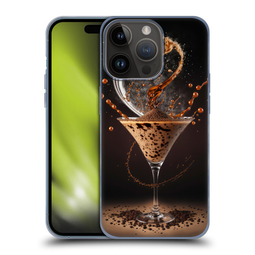 Spacescapes Cocktails Contemporary, Espresso Martini Soft Gel Case for Apple iPhone 15 Pro
