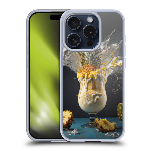 Spacescapes Cocktails Piña Colada Pop Soft Gel Case for Apple iPhone 15 Pro