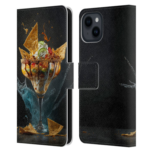 Spacescapes Cocktails Nacho Martini Leather Book Wallet Case Cover For Apple iPhone 15