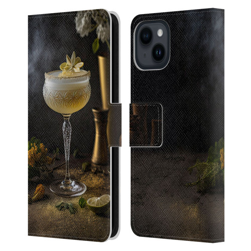 Spacescapes Cocktails Summertime, Margarita Leather Book Wallet Case Cover For Apple iPhone 15