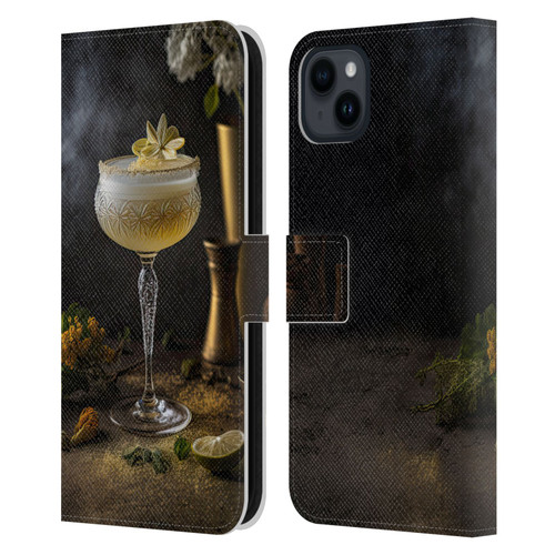 Spacescapes Cocktails Summertime, Margarita Leather Book Wallet Case Cover For Apple iPhone 15 Plus