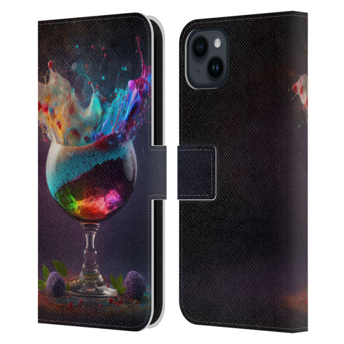 Spacescapes Cocktails Universal Magic Leather Book Wallet Case Cover For Apple iPhone 15 Plus