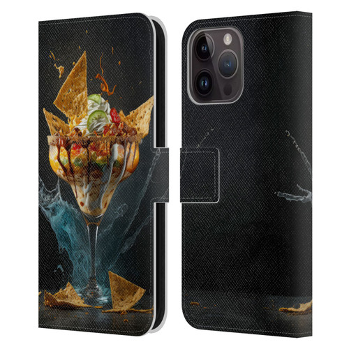 Spacescapes Cocktails Nacho Martini Leather Book Wallet Case Cover For Apple iPhone 15 Pro Max