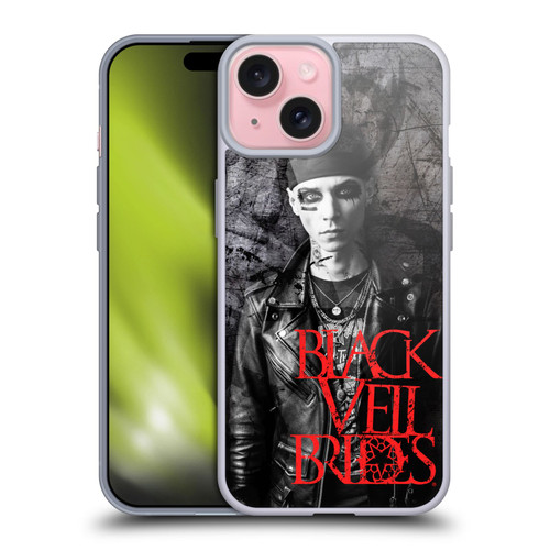 Black Veil Brides Band Members Andy Soft Gel Case for Apple iPhone 15