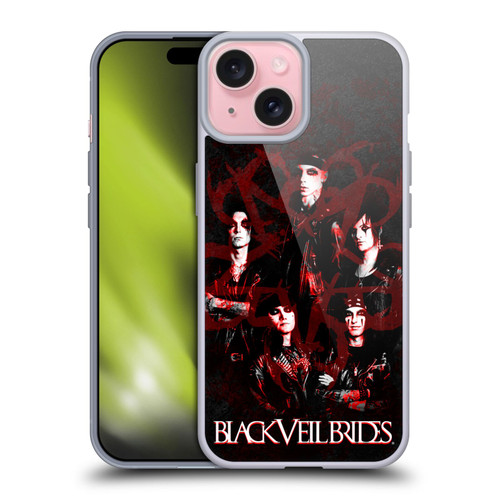 Black Veil Brides Band Members Group Soft Gel Case for Apple iPhone 15