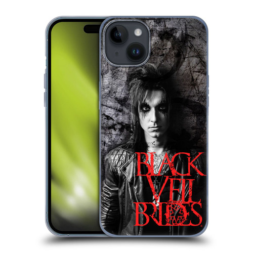 Black Veil Brides Band Members Jake Soft Gel Case for Apple iPhone 15 Plus
