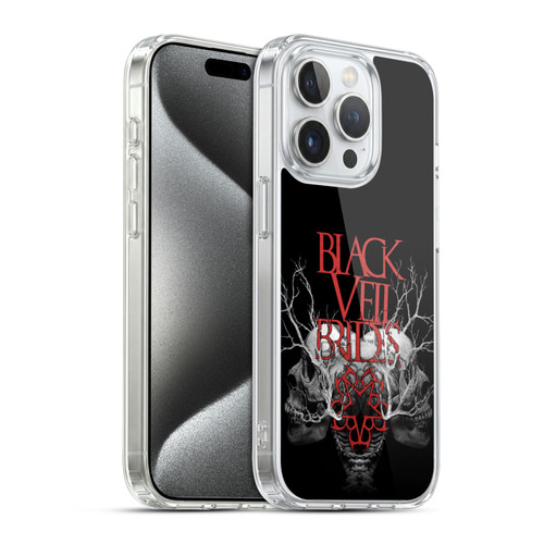Black Veil Brides Band Art Skull Branches Soft Gel Case for Apple iPhone 15 Pro & MagSafe