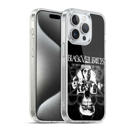 Black Veil Brides Band Art Skull Faces Soft Gel Case for Apple iPhone 15 Pro & MagSafe