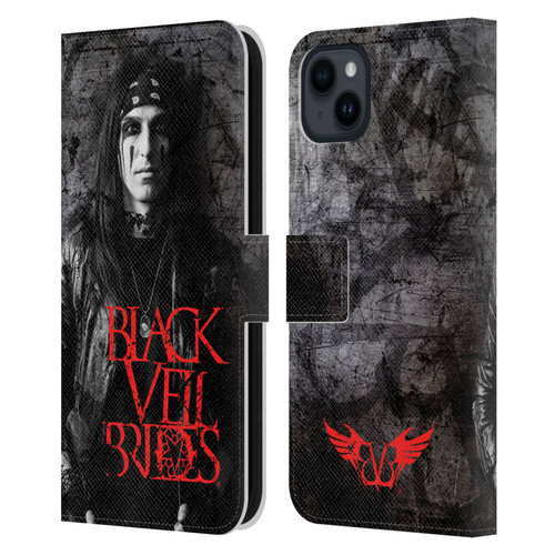 Black Veil Brides Band Members CC Leather Book Wallet Case Cover For Apple iPhone 15 Plus