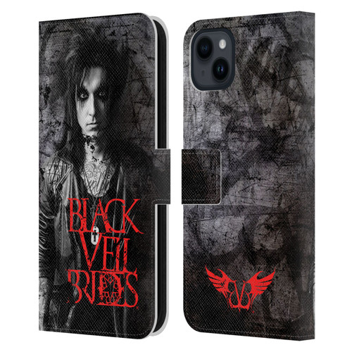 Black Veil Brides Band Members Jake Leather Book Wallet Case Cover For Apple iPhone 15 Plus
