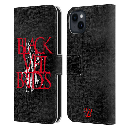 Black Veil Brides Band Art Zombie Hands Leather Book Wallet Case Cover For Apple iPhone 15 Plus