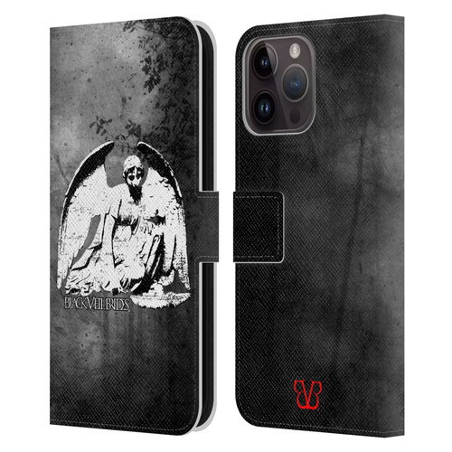 Black Veil Brides Band Art Angel Leather Book Wallet Case Cover For Apple iPhone 15 Pro Max