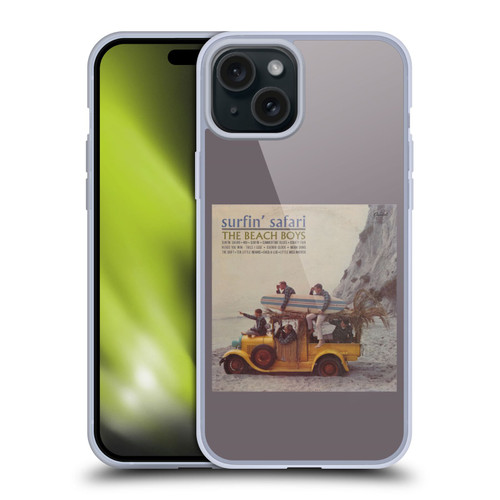 The Beach Boys Album Cover Art Surfin Safari Soft Gel Case for Apple iPhone 15 Plus