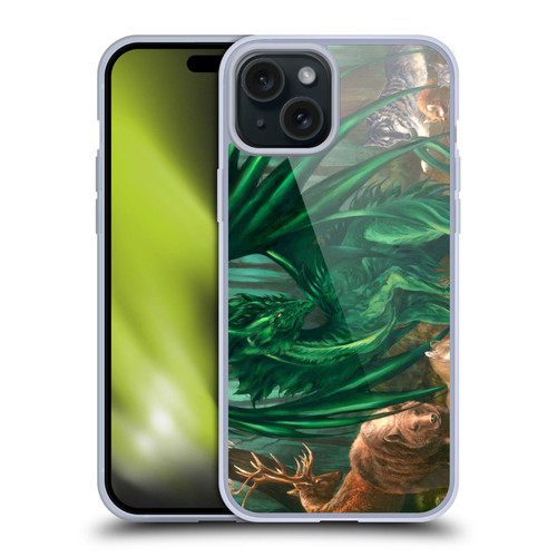 Ruth Thompson Dragons Lord of the Forest Soft Gel Case for Apple iPhone 15 Plus